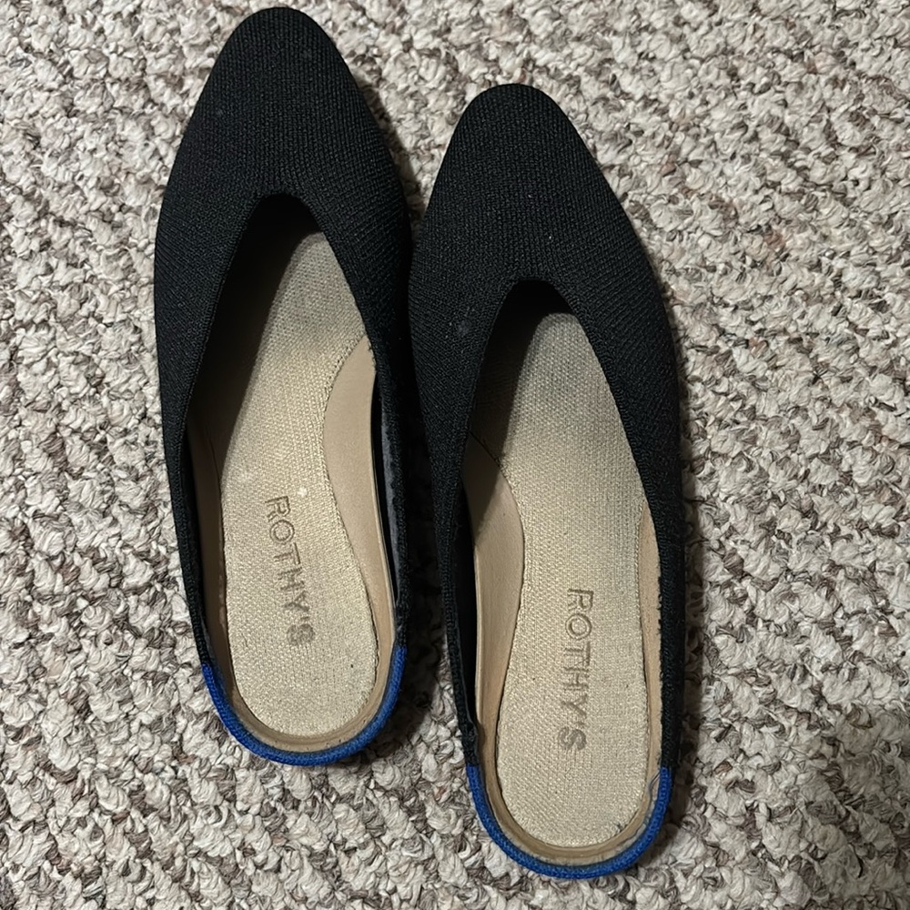 Rothy's Black Almond Flats